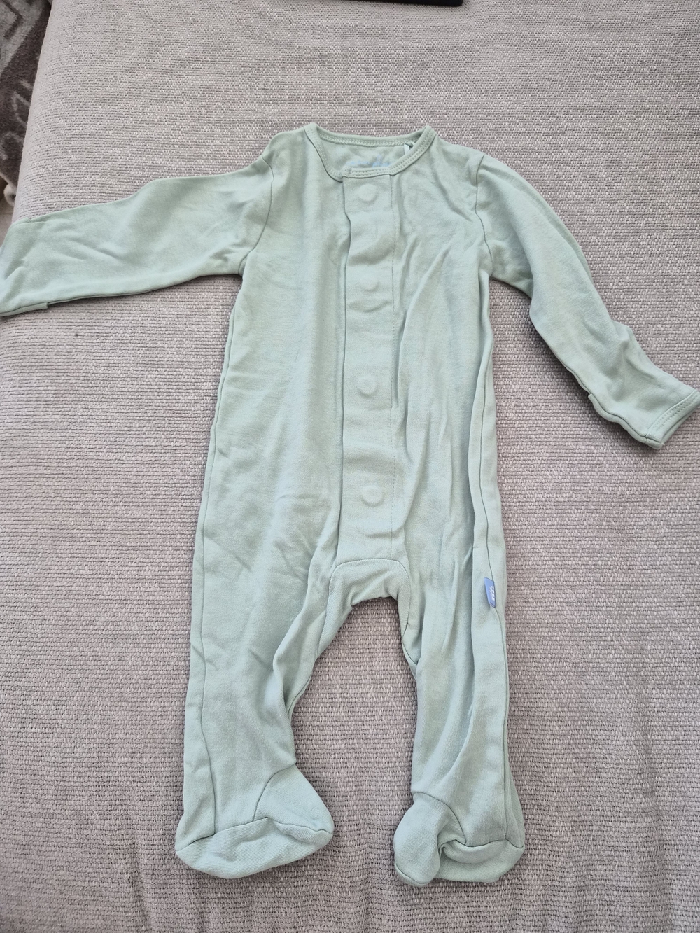 Magnetic Me Sage Green Long-Sleeve Footed One-Piece